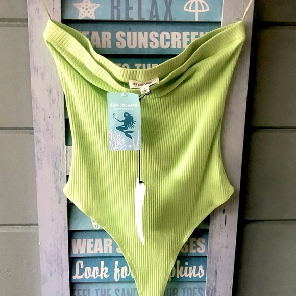 Cotton Candy LA ribbed strapless thong bodysuit NEW with tags size large. Re $39 - Picture 14 of 15